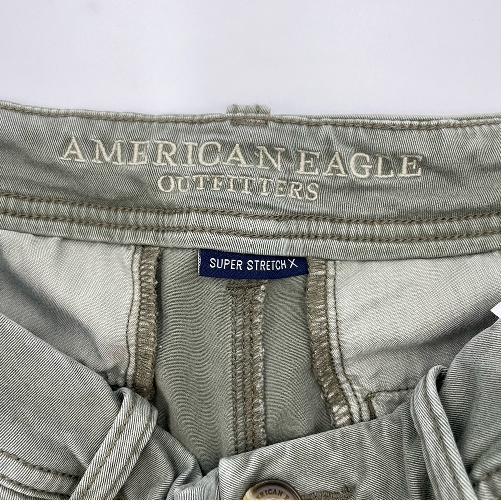 American Eagle Shorts Women Size 6‎ Military Green Super Stretch X Summer Casual - Picture 3 of 9